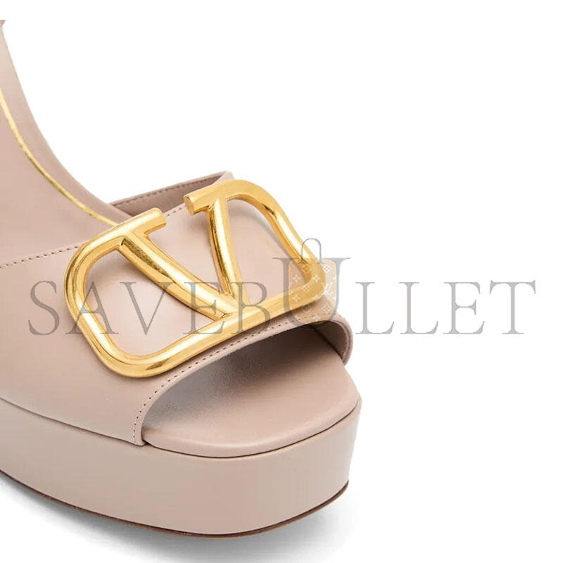 Va1e*ntin0 garavaniv logo 115 leather platform sandals